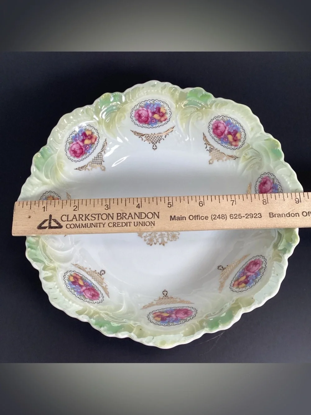 Vintage German Lusterware Porcelain Decorative Bowl